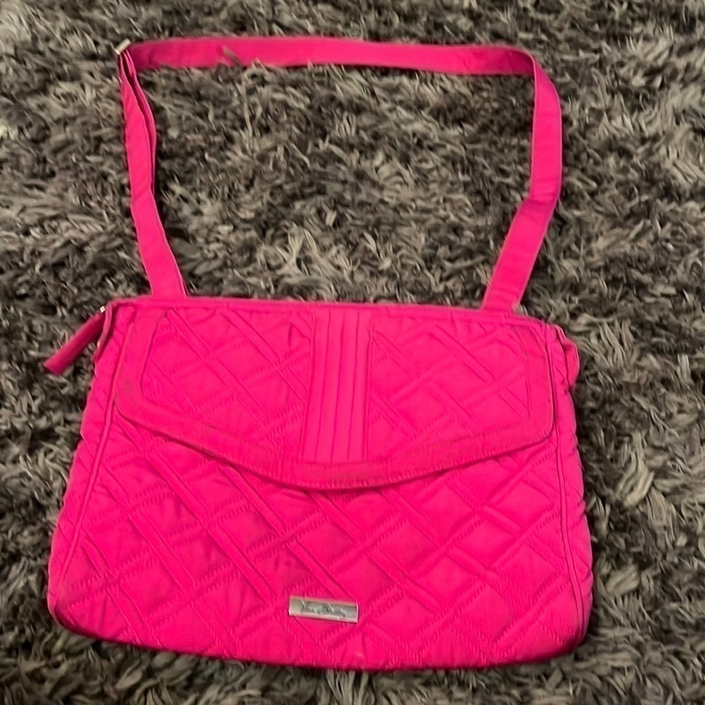 VB Little Hipster Crossbody in Fuchsia.  Vera Bradley microfiber little hipster